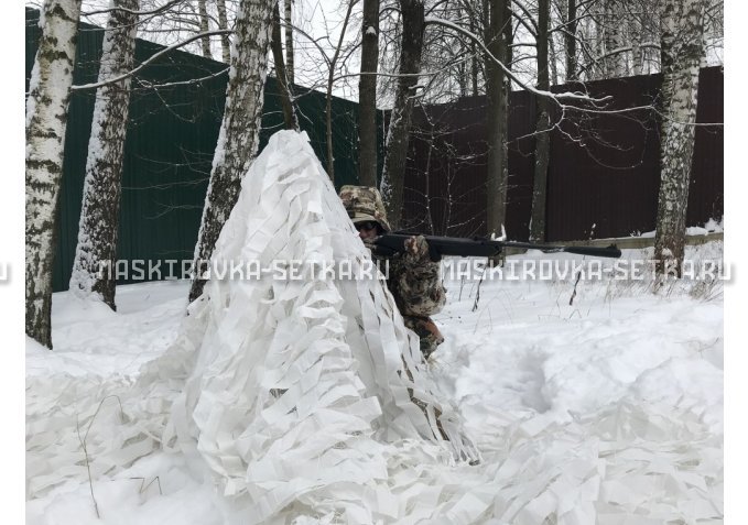 Маскировочная сеть Снег 3х6 м без антипирена – купить по цене 4350 руб. в интернет-магазине в городе Ярославль картинка 2